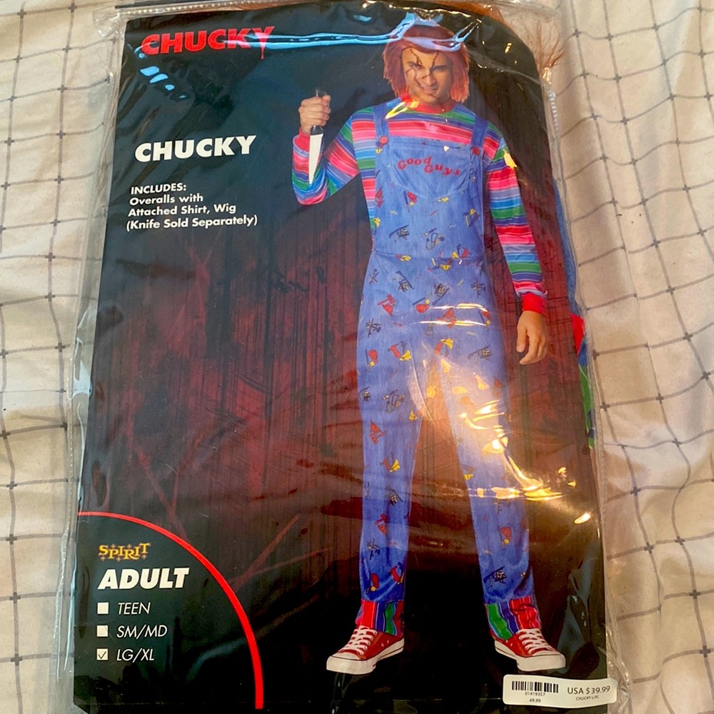 Adult Chucky Costume Worn Once